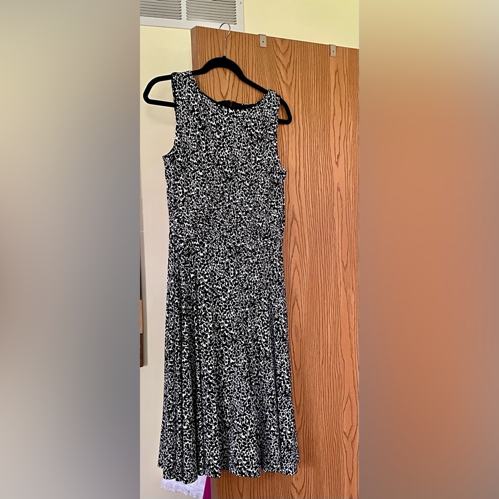 Black and white Fit and Flare dress